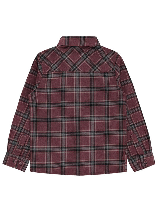 Civil Boys Ekoseli 6-9 Yaş Gömlek - Bordo