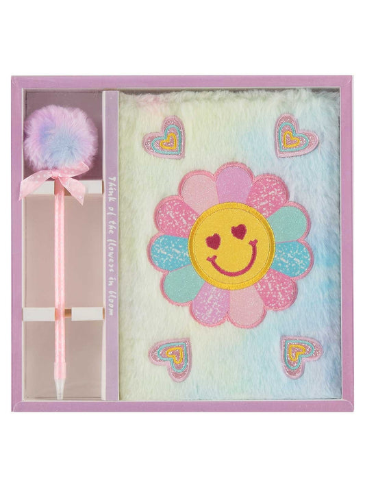 Ceren İthalat Lilamor Peluş Kalemli Defter Set Emoji - Ekru