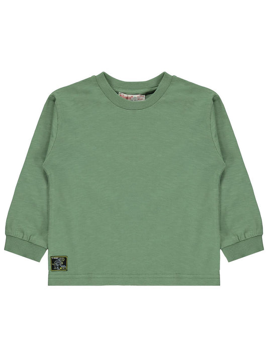 Silversun Basic Etiket Armalı 2-7 Yaş Sweatshirt - Haki