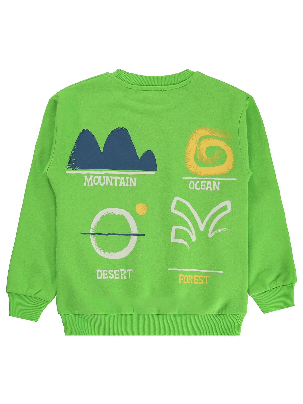 Silversun OCEAN Baskılı 8-13 Yaş Sweatshirt - Yeşil