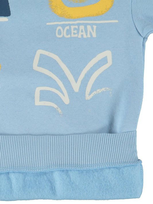 Silversun OCEAN Baskılı 8-13 Yaş Sweatshirt - Mavi
