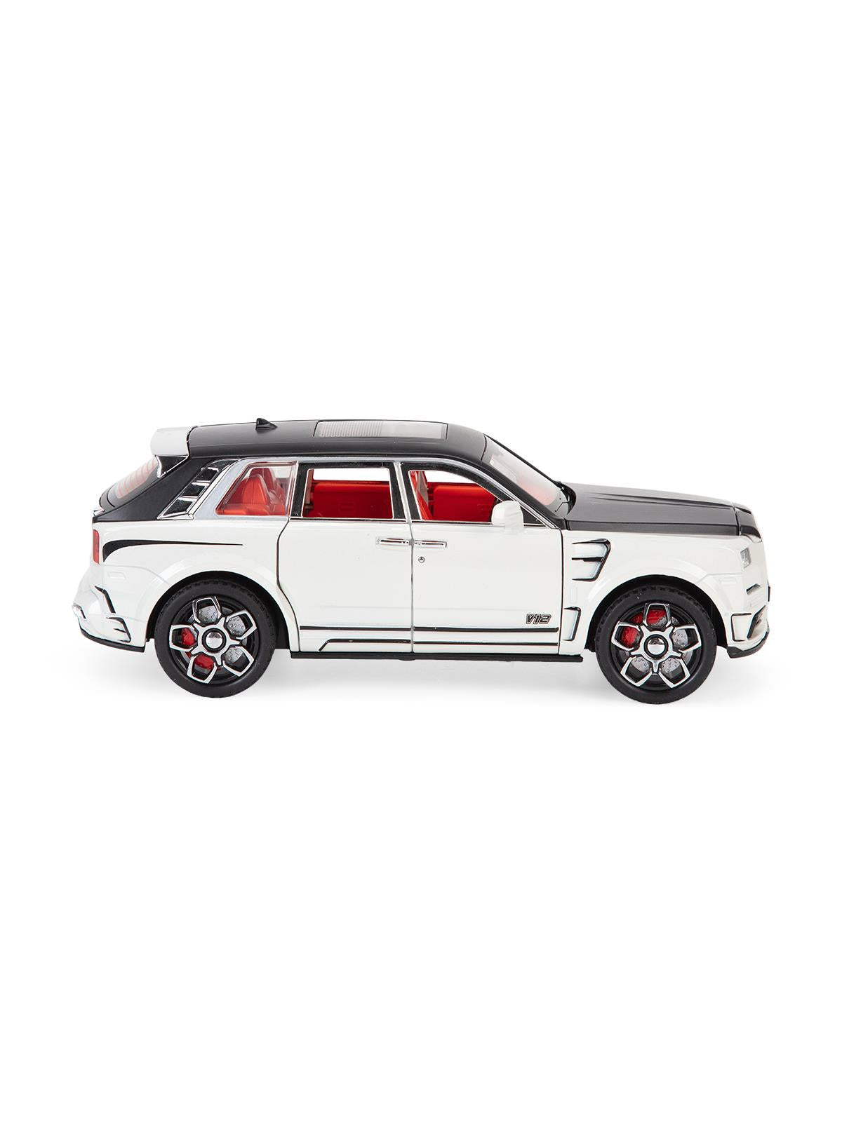 Vardem Kutulu 1:24 Çek Bırak Işıklı ve Sesli RR Model Jeep - Beyaz