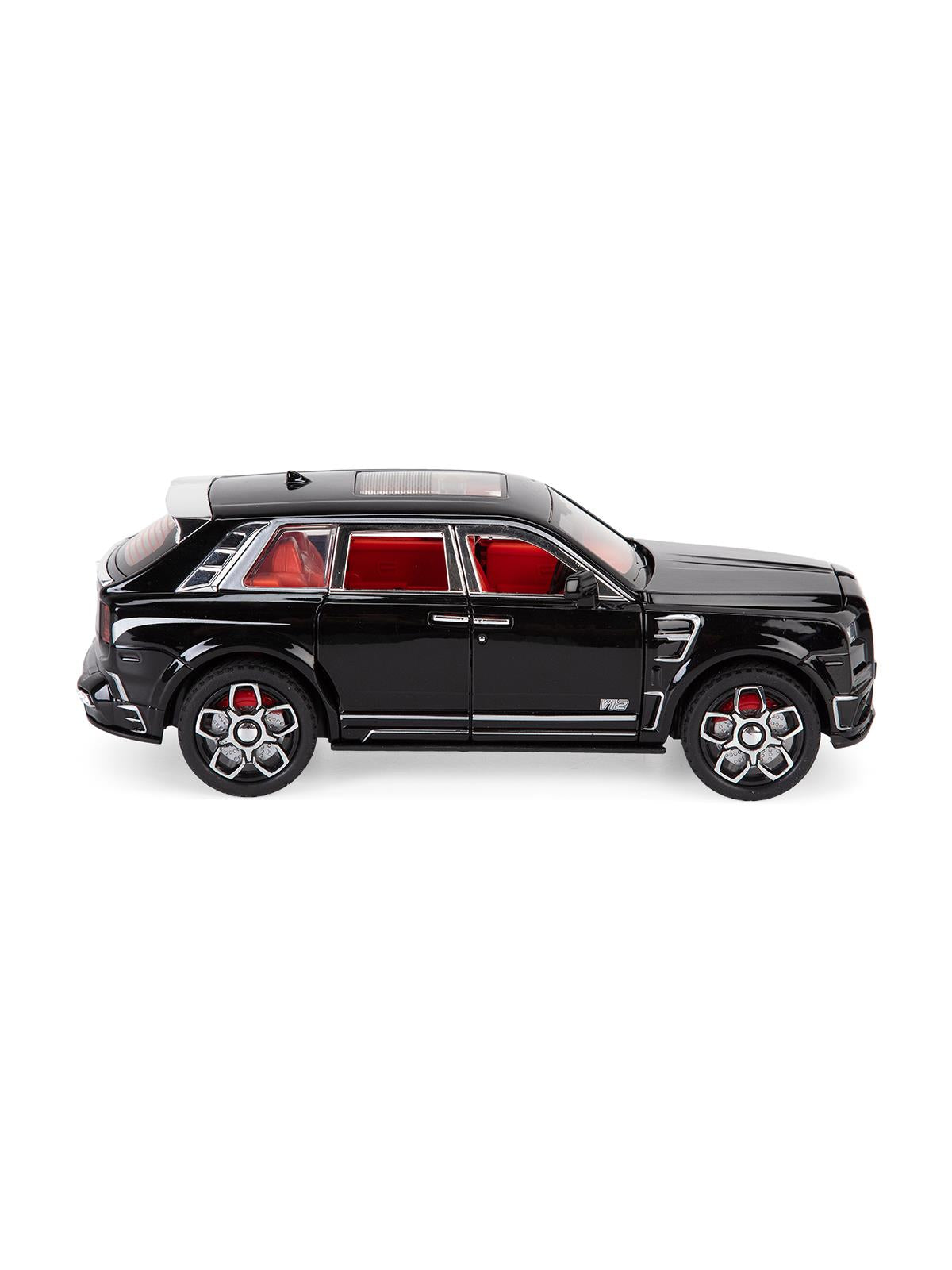 Vardem Kutulu 1:24 Çek Bırak Işıklı ve Sesli RR Model Jeep - Siyah