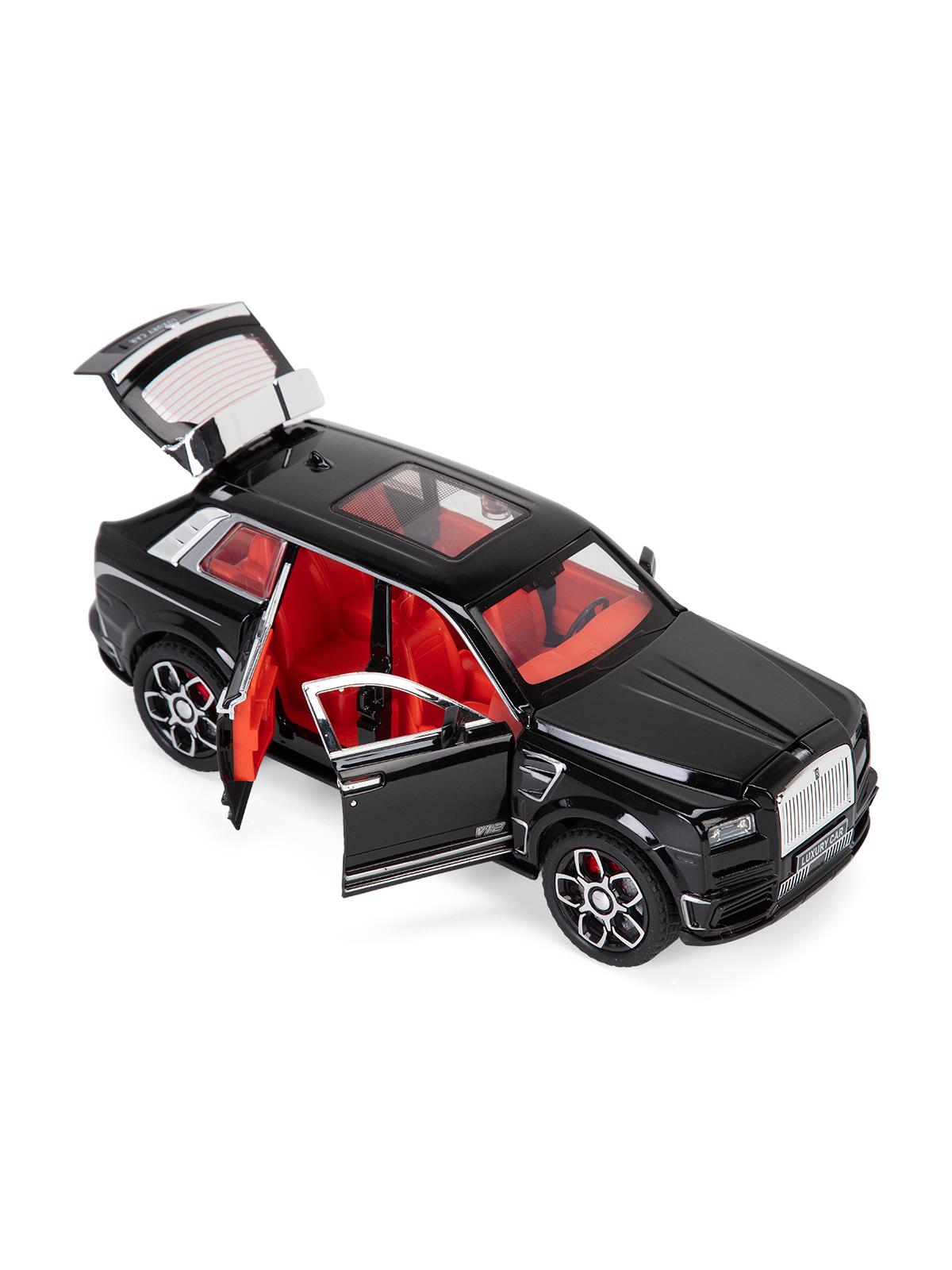Vardem Kutulu 1:24 Çek Bırak Işıklı ve Sesli RR Model Jeep - Siyah