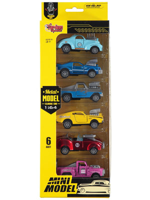 Vardem çek bırak Metal Araba 6 Parca - Mavi