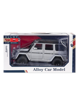 Vardem Kutulu 1:24 Çek Bırak Işıklı ve Sesli Off Road Metal Jeep - Gri