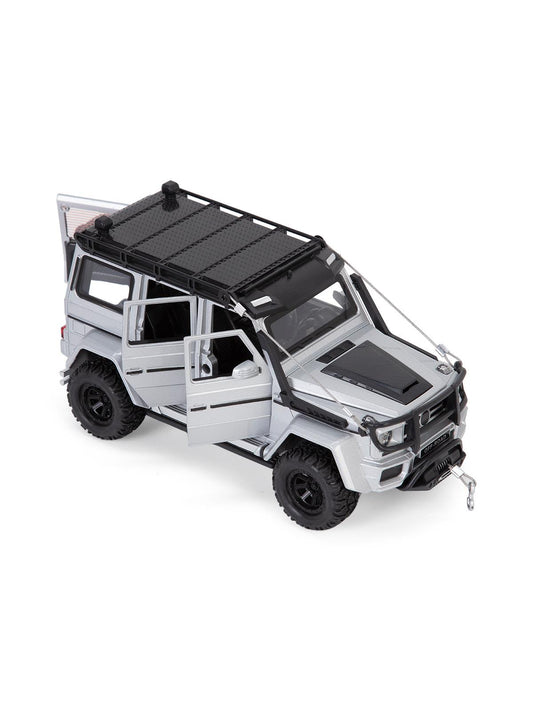 Vardem Kutulu 1:24 Çek Bırak Işıklı ve Sesli Off Road Metal Jeep - Gri