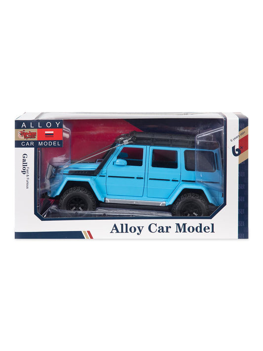 Vardem Kutulu 1:24 Çek Bırak Işıklı ve Sesli Off Road Metal Jeep - Mavi