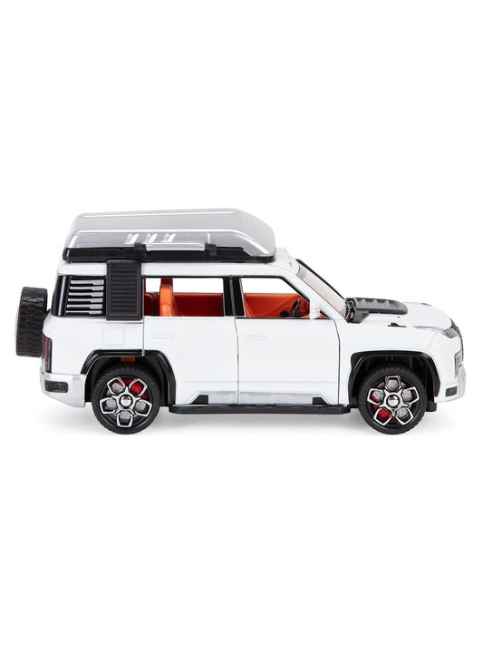 Vardem Kutulu Çek Bırak 1:24 Işıklı Ve Sesli Kapıları Açılan Lr Jeep - Beyaz