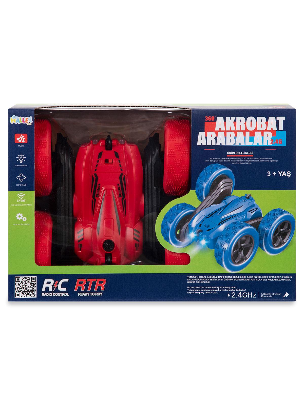 SH40201B 16 Cm Dört Tekerlekten Çekişli 360 Dönebilen 2.4 Ghz Kumandalı Araba - Kırmızı