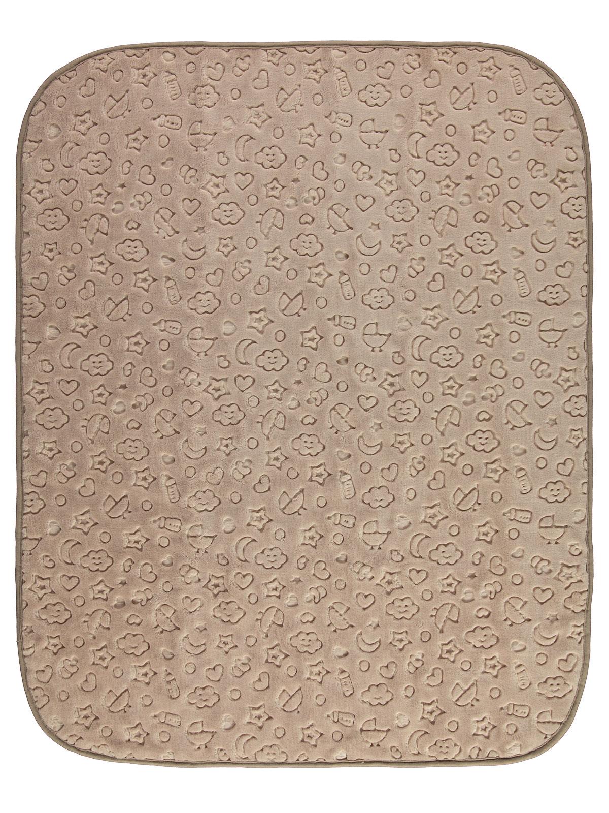 Civil Baby Bulut Yıldız Empirme Baskılı 100x120 cm Battaniye - Kahverengi