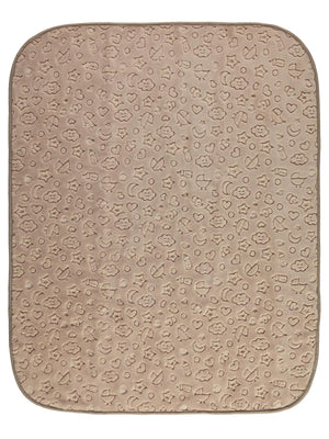 Civil Baby Bulut Yıldız Empirme Baskılı 100x120 cm Battaniye - Kahverengi