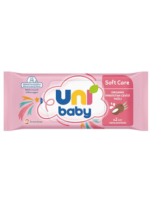 Uni Baby Soft Care Hindistan Cevizi Yağlı Islak Mendil 12X50