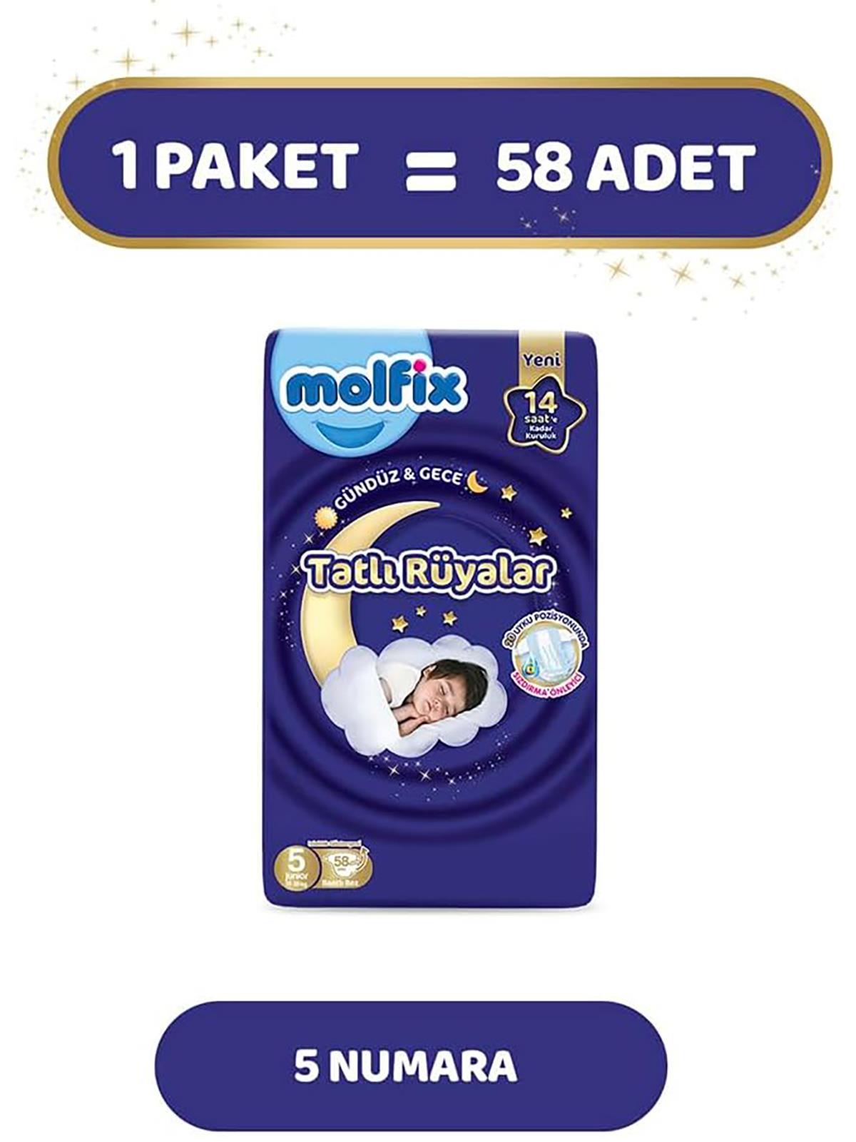 Molfix Sweet Dreams Ultra Fırsat Paket Junior 58'li