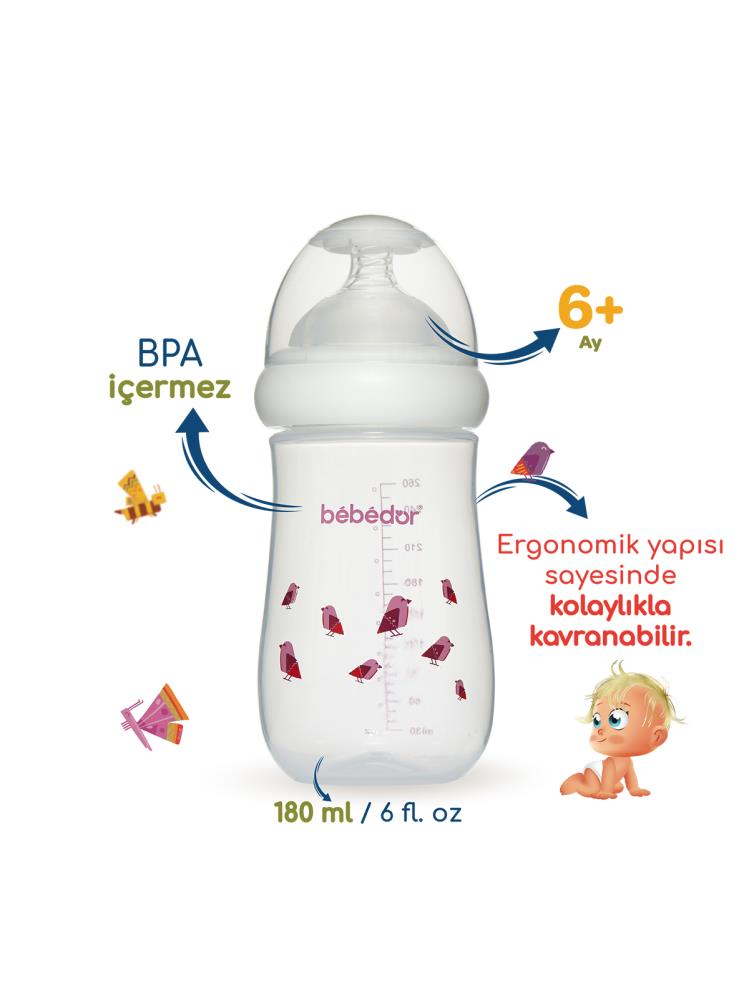 Bebedor Geniş Ağız PP Biberon 260 ml