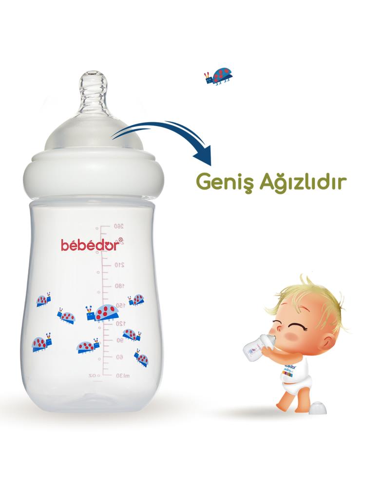 Bebedor Geniş Ağız PP Biberon 260 ml