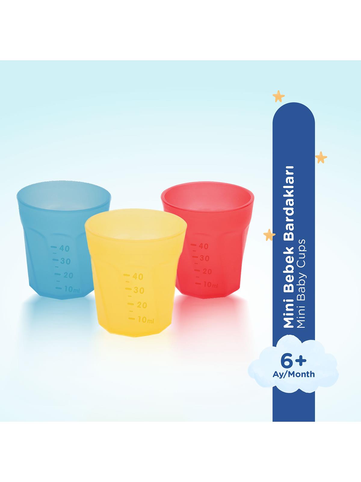 Wee Baby Mini Bebek Bardakları 3'lü Renkli - Standart