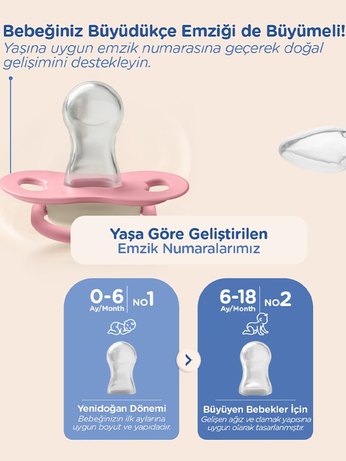 Wee Baby Duo Simetrik Uçlu Emzik 0-6 Ay No:1 - Sarı