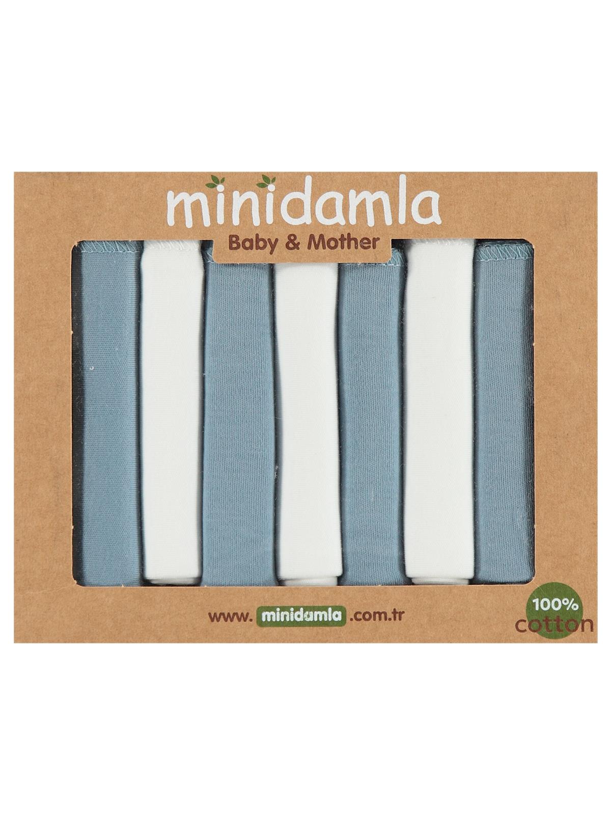 Minidamla 7li Ağız Mendili - Mavi