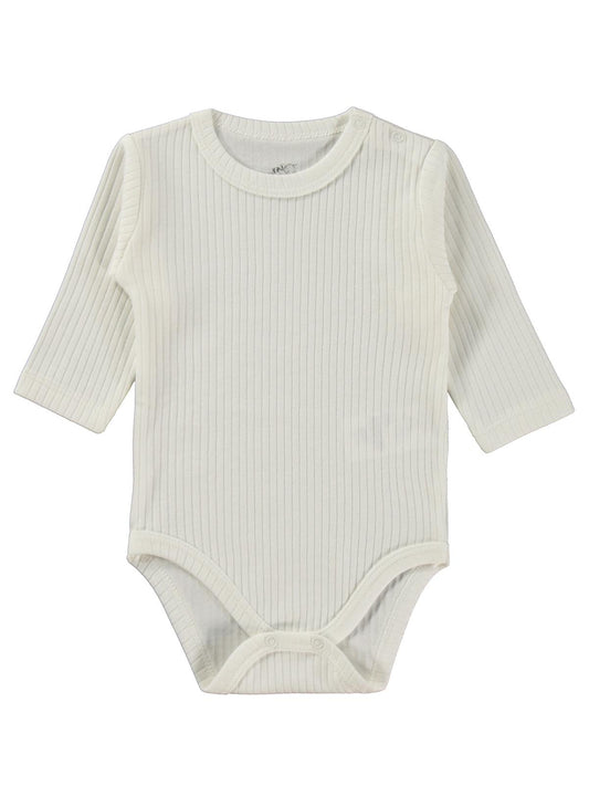 Minidamla Uzun Kol Basic 3'lü set 1-18 Ay Çıtçıtlı Badi - Sarı