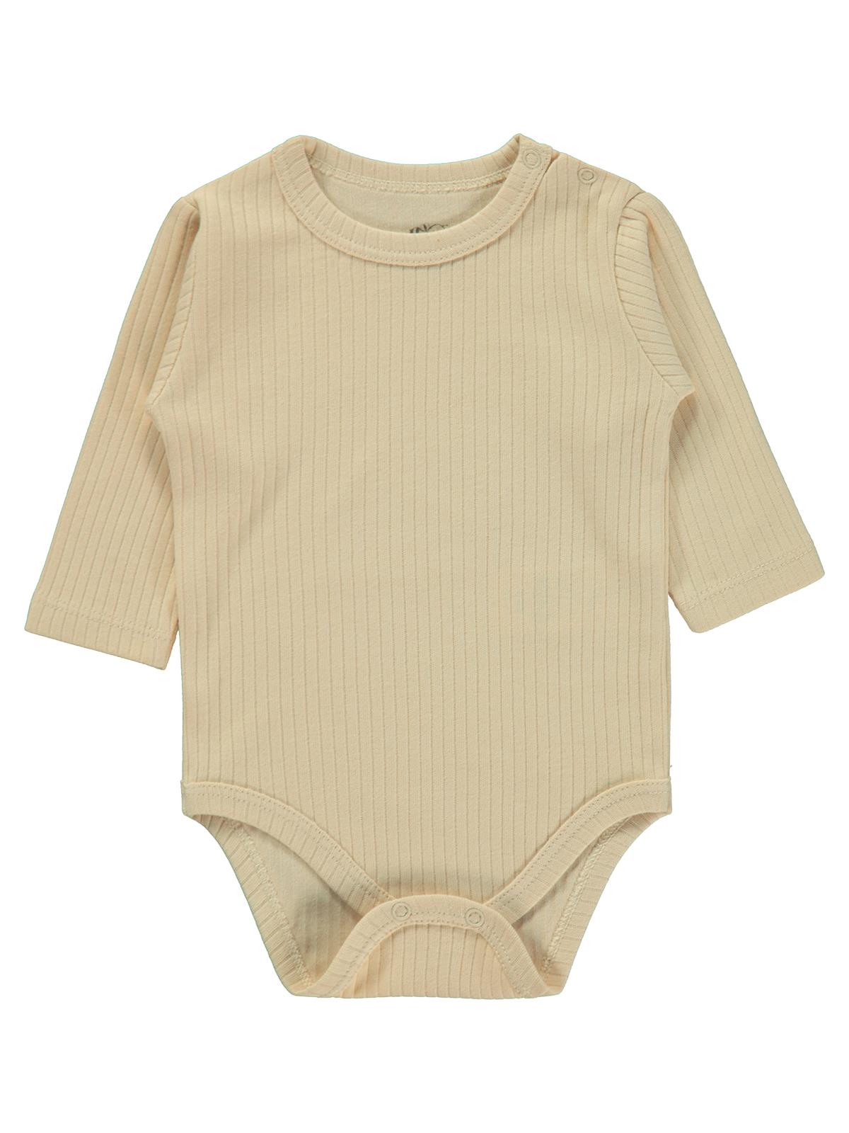 Minidamla Uzun Kol Basic 3'lü set 1-18 Ay Çıtçıtlı Badi - Sarı
