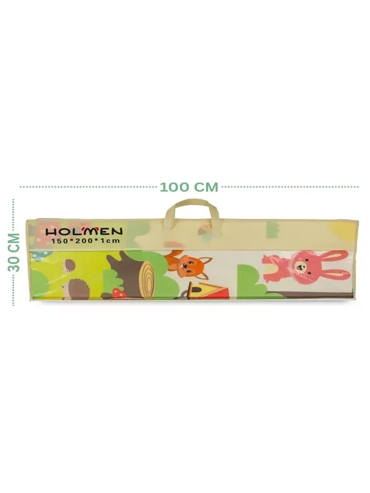 Holmen Katlanabilir Çift Taraflı Oyun Matı Arabalar ve Hayvanlar 150*200 cm
