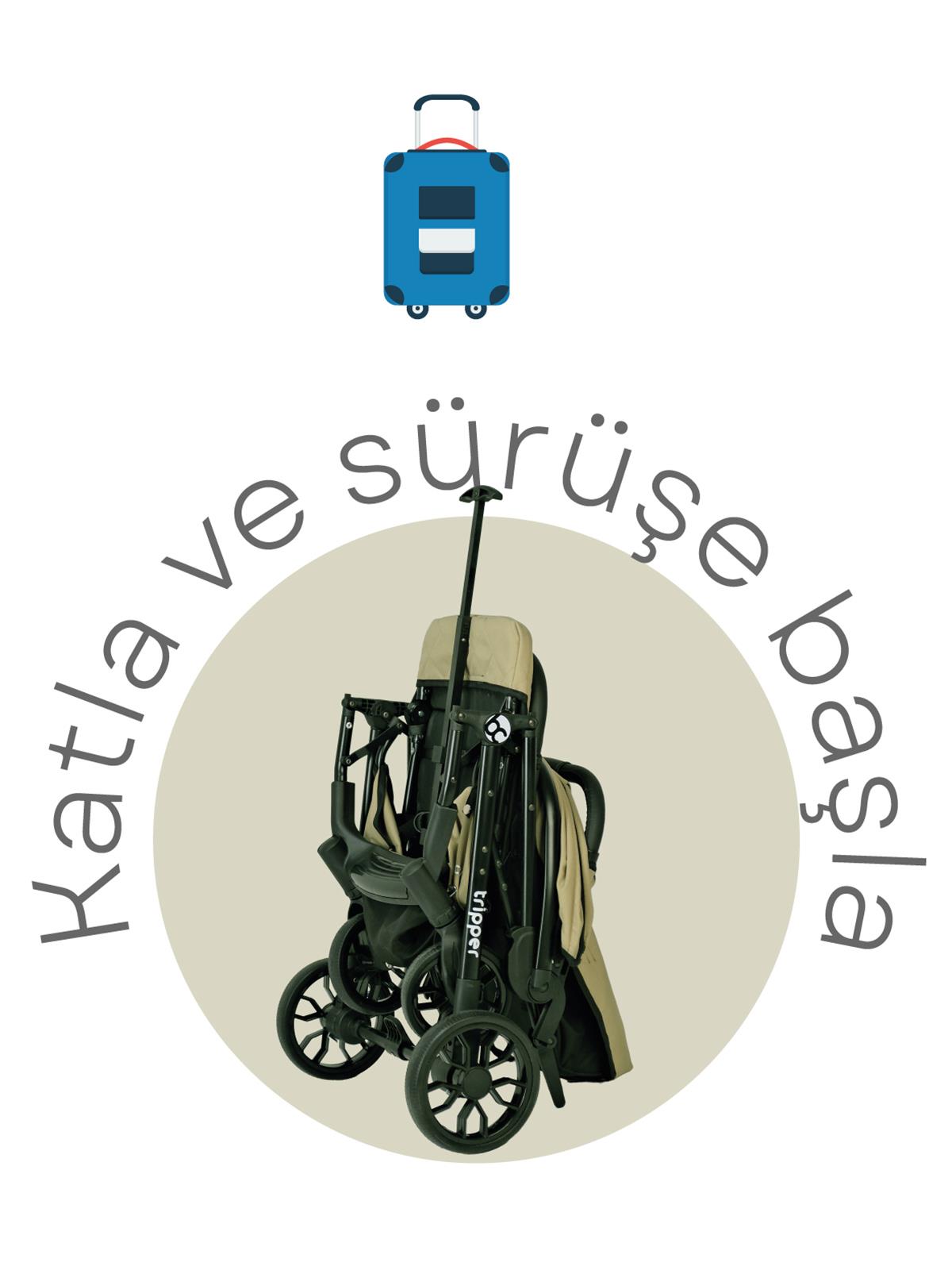 BabyCare Tripper Kabin Boy Bebek Arabası - Kahverengi