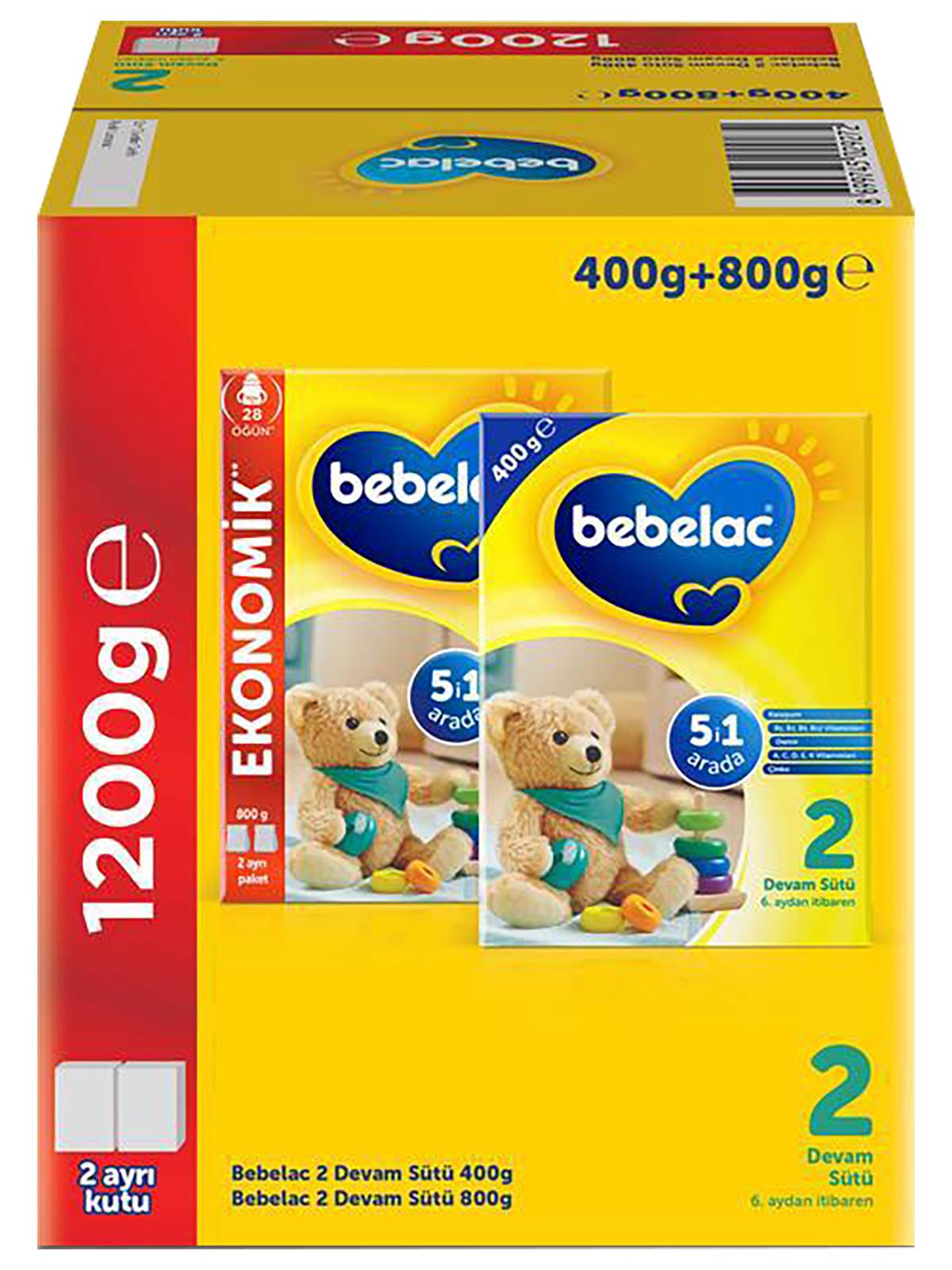 Bebelac 2 Çocuk Devam Sütü 800+400 Gr