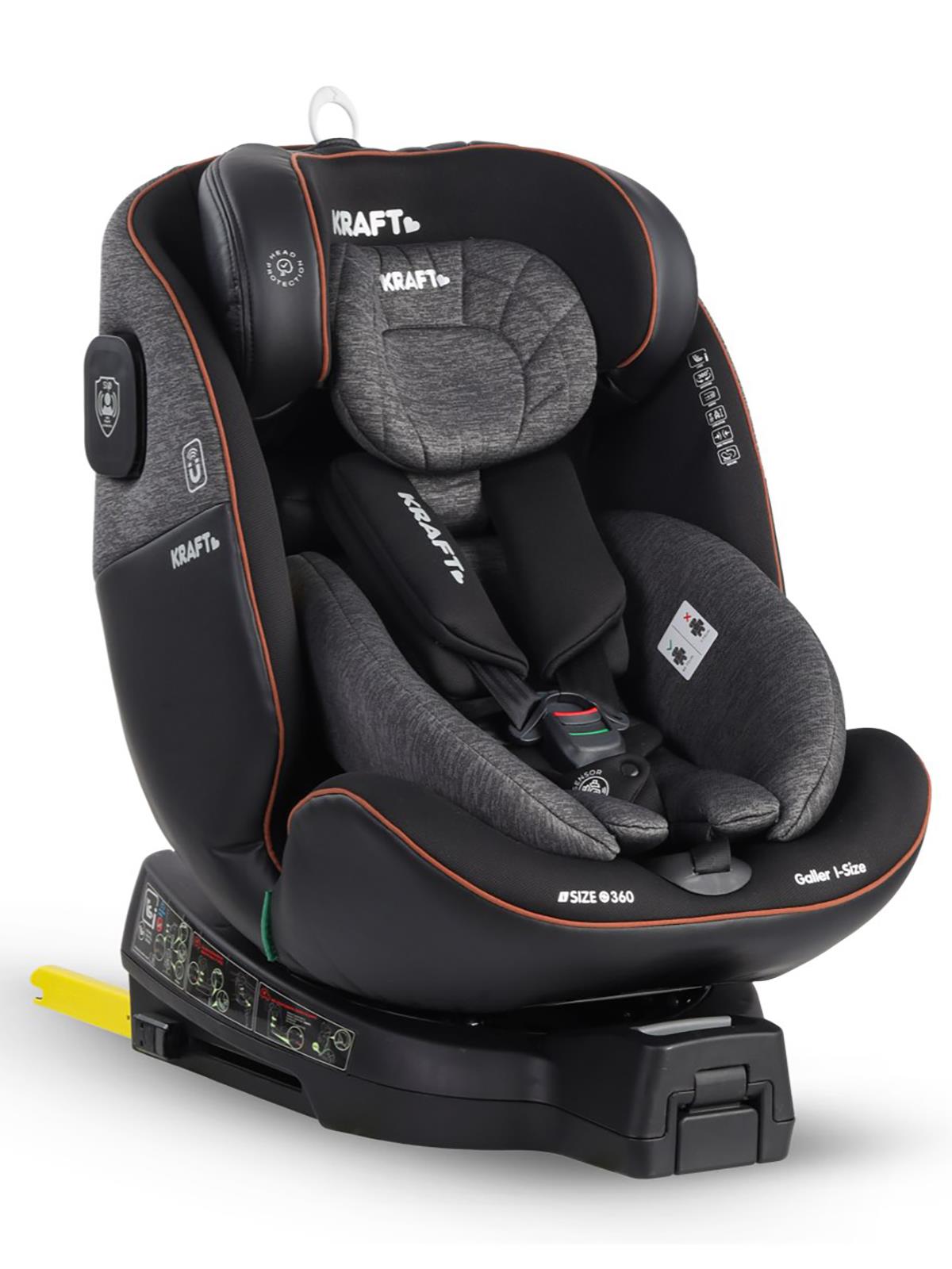 Kraft Galler I-Size Oto Koltuğu 0-36 Kg (40-150 Cm) - Gri