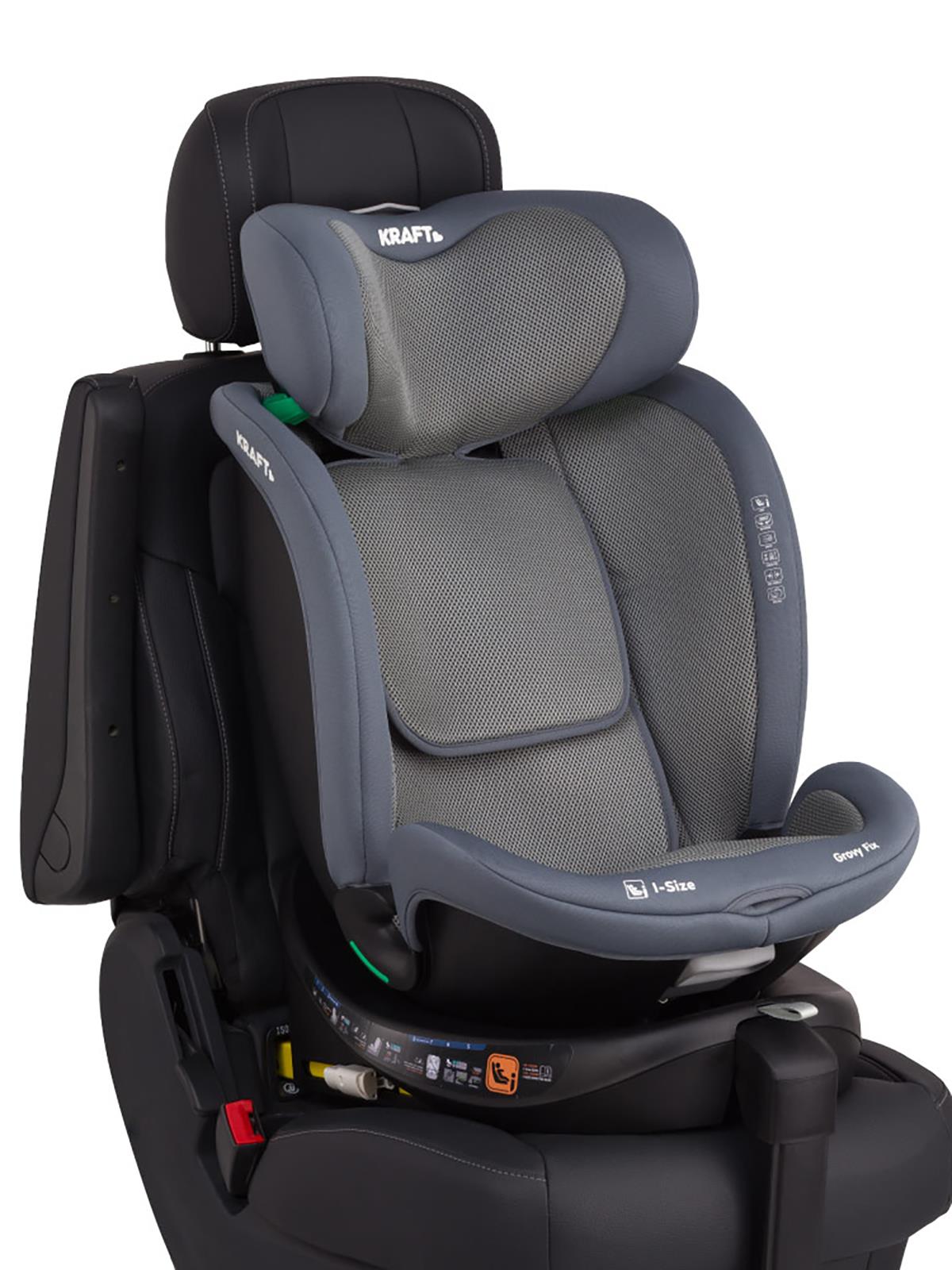 Kraft Grovy I-Size Oto Koltuğu 0-36 Kg (40-150 Cm) - Gri