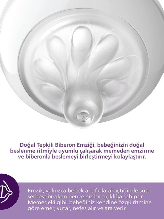Avent Natural Response 2'li Biberon Emziği6 Numara6+ AyDoğal Tepkili Biberon Emziği