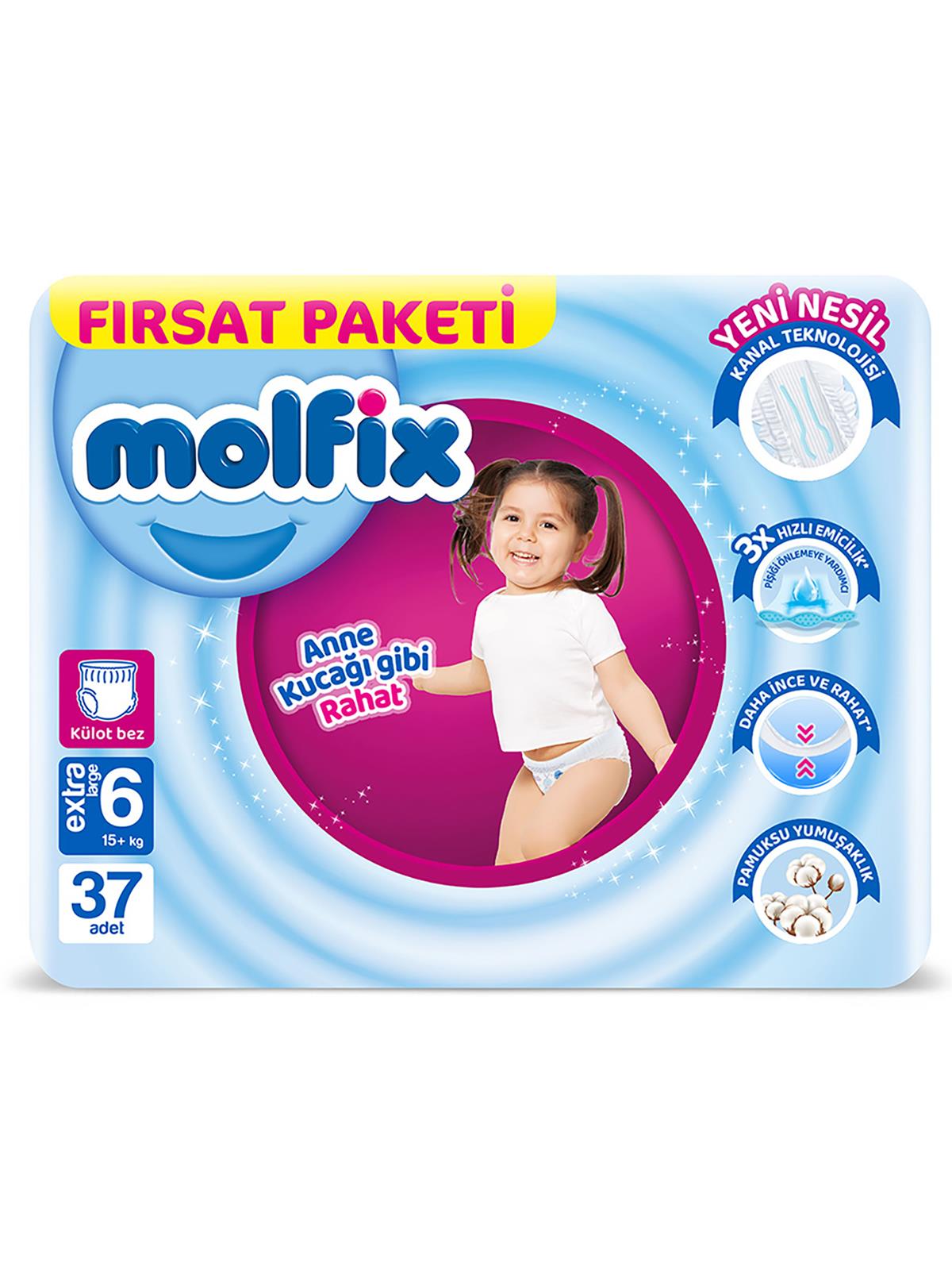 Molfix Külot Bez 6 Beden Süper Fırsat Paketi 37 Adet